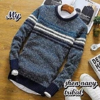 DAMSSHOP - SWEATER PRIA Rajut  JHON TRIBAL PREMIUM