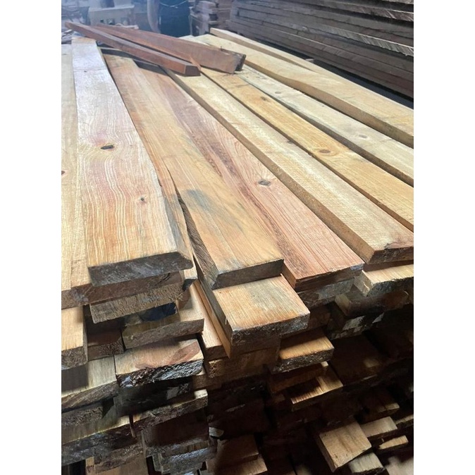 Papan Kayu Pinus Oven Baru T 3 L 17 P 100 Cm Jati Belanda Sudah Serut