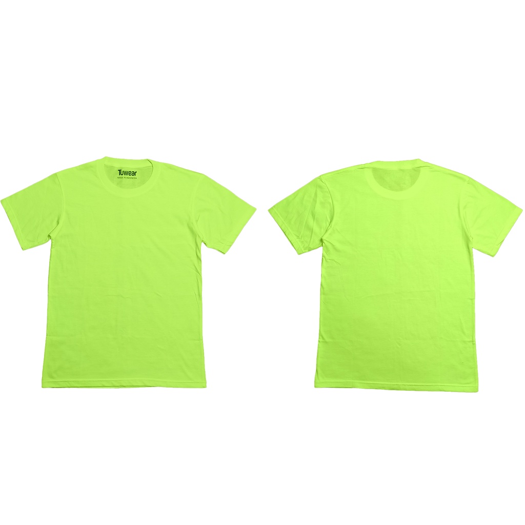 KAOS POLOS / KAOS OBLONG / KAOS UNISEX PRIA WANITA / KAOS COTTON COMBED 24S HIJAU STABILO