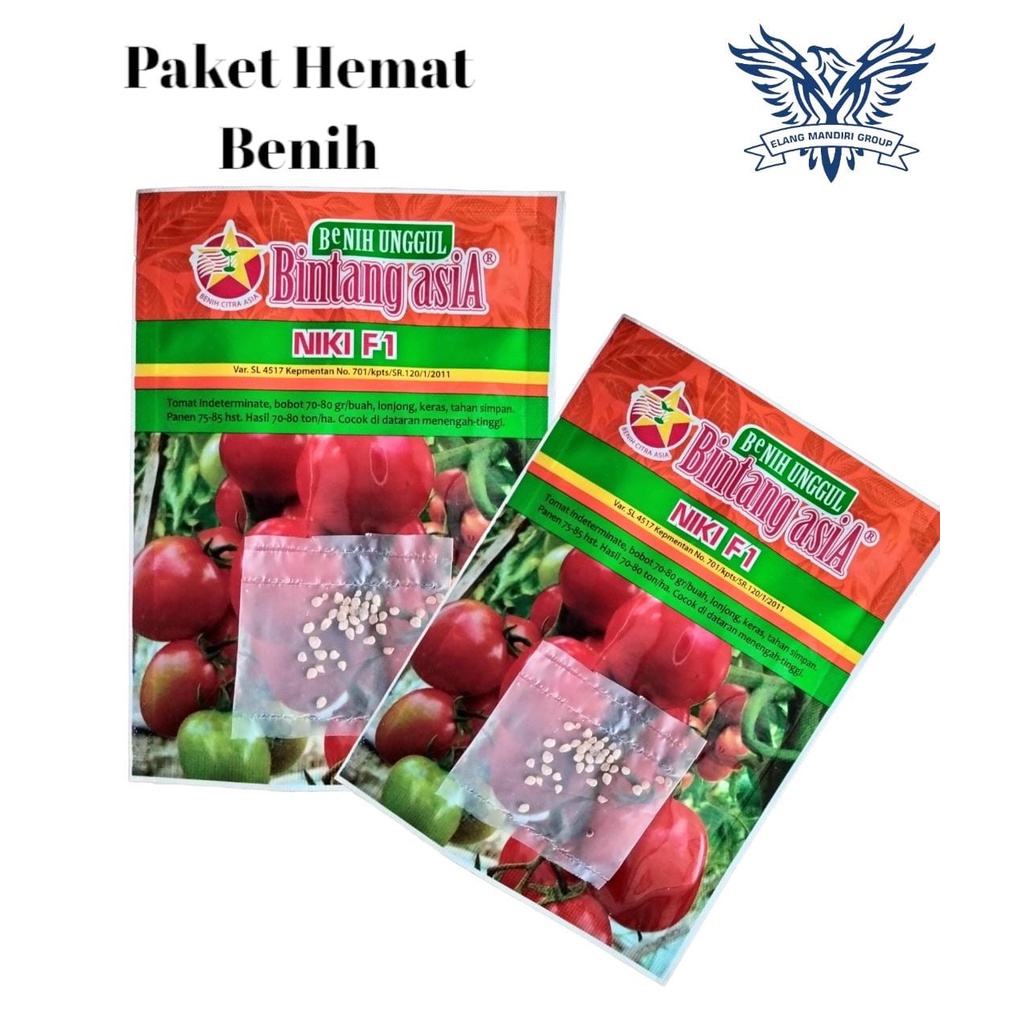 Repack 2000an Benih bibit TOMAT NIKI F1 isi 1gr  Bintang asia 100% Original Cocok untuk di pekarangan