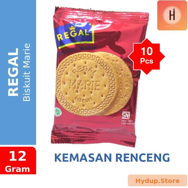 

Regal Biskuit Marie Satuan & Renceng isi 10 Kemasan 12 Gram