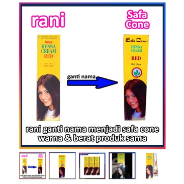 pewarna rambut RANI HENNA COLOUR HAIR/Rani Henna Cream Red - Hair Colour Good quality
