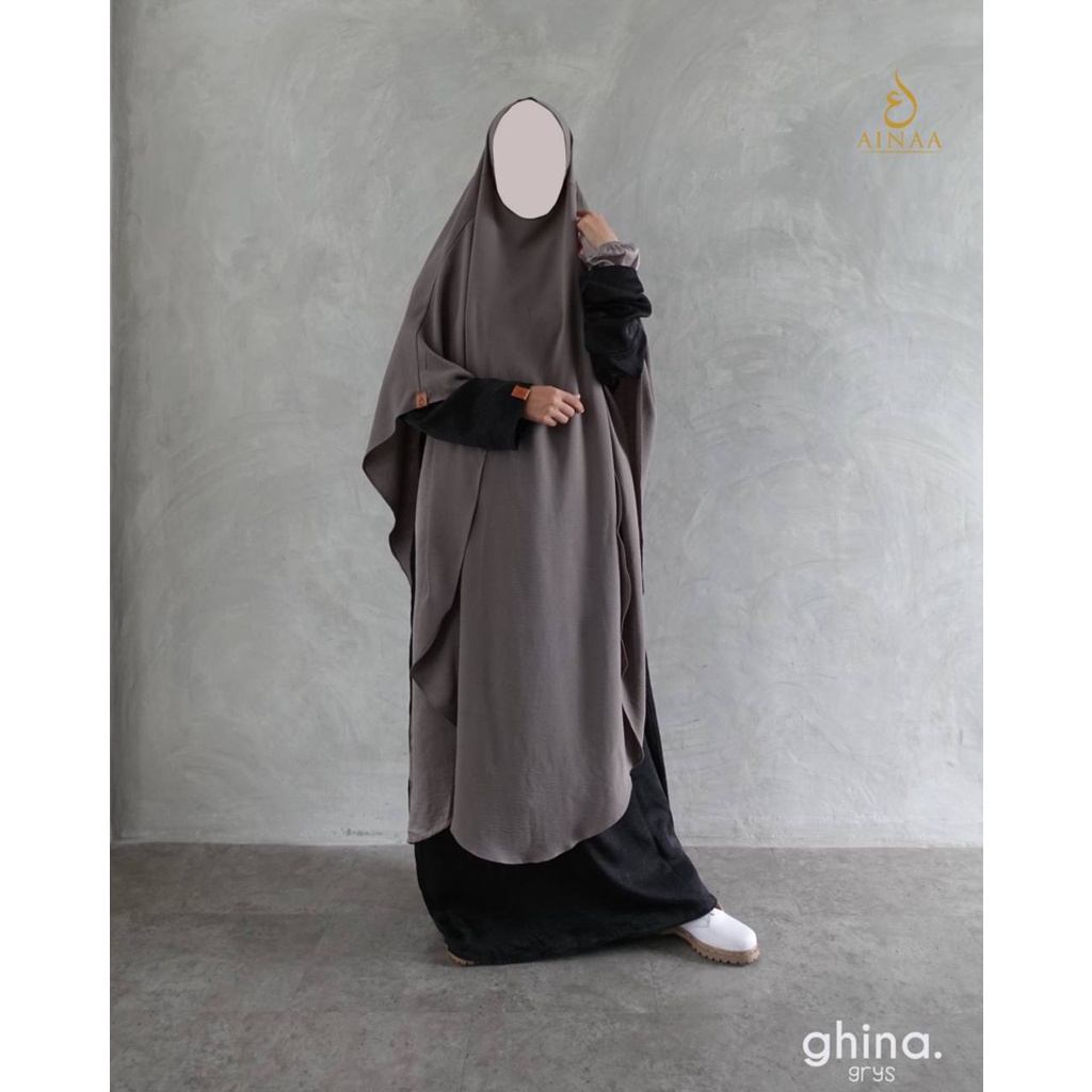 GHINA KHIMAR BY AINAA - BERGO JILBAB HIJAB PANJANG SYARI