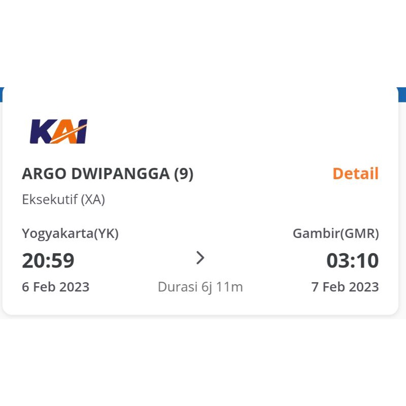 Tiket Kereta Eksekutif Argo Dwipangga Yogyakarta-Gambir