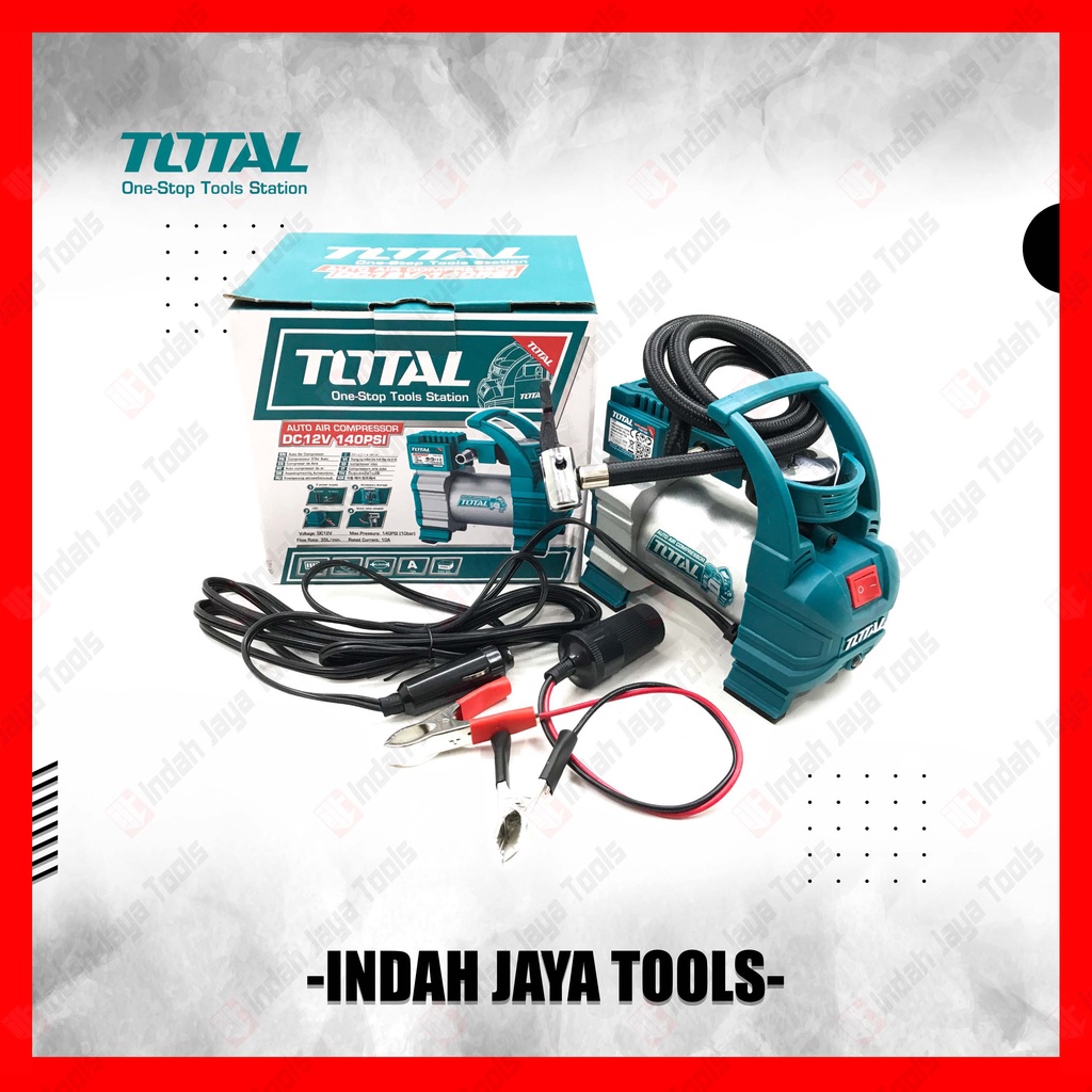 TOTAL 1406 Kompresor Angin Mini Auto Air Compressor Pompa Ban Mobil