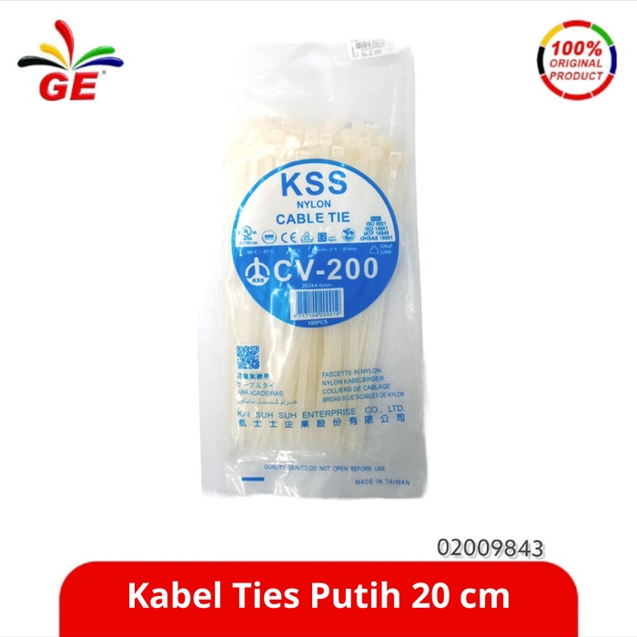 

GE - Kabel Ties Putih 20 cm 02009843