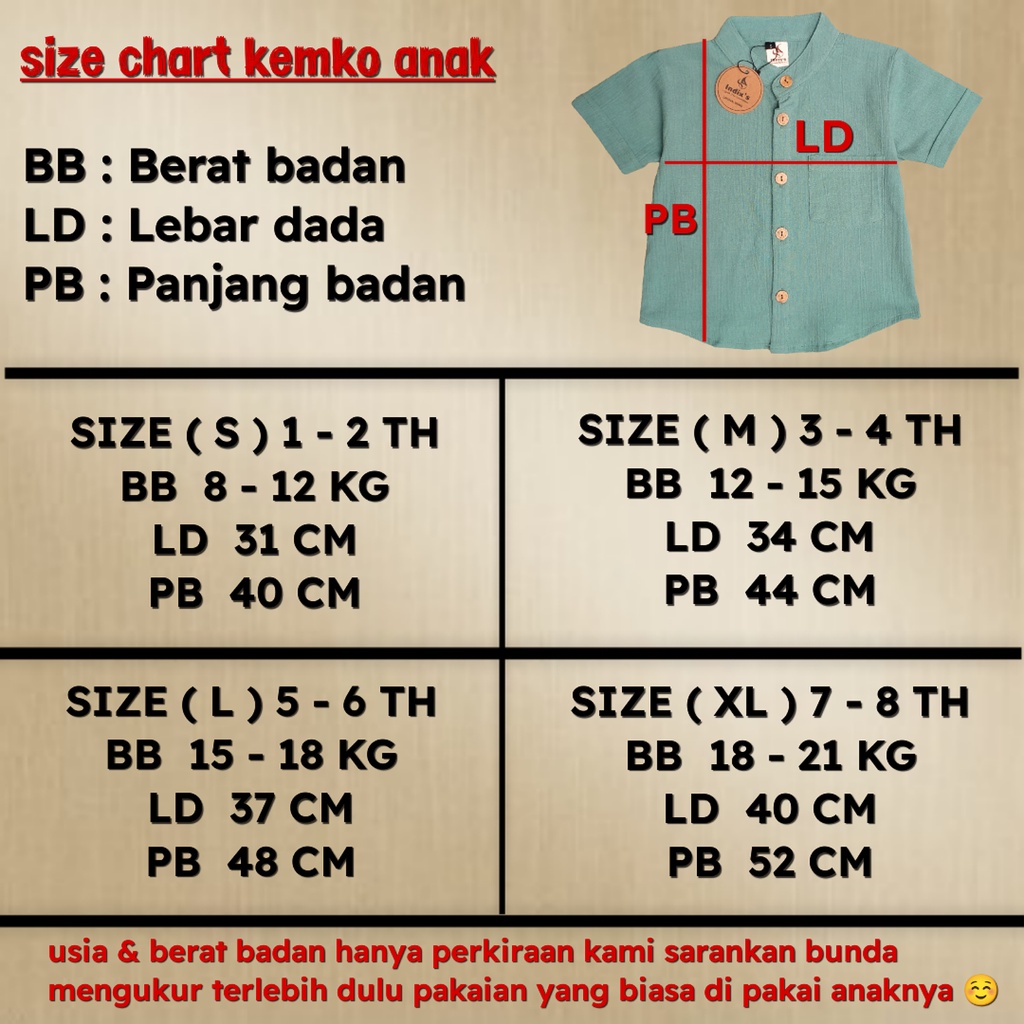 GALA SHIRT (Kemeja Bayi dan Anak)