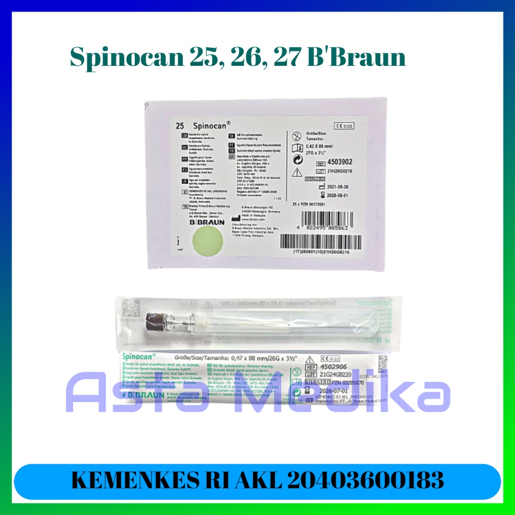 Spinocan 25G Spinocan 26G Spinocan 27G B BRAUN