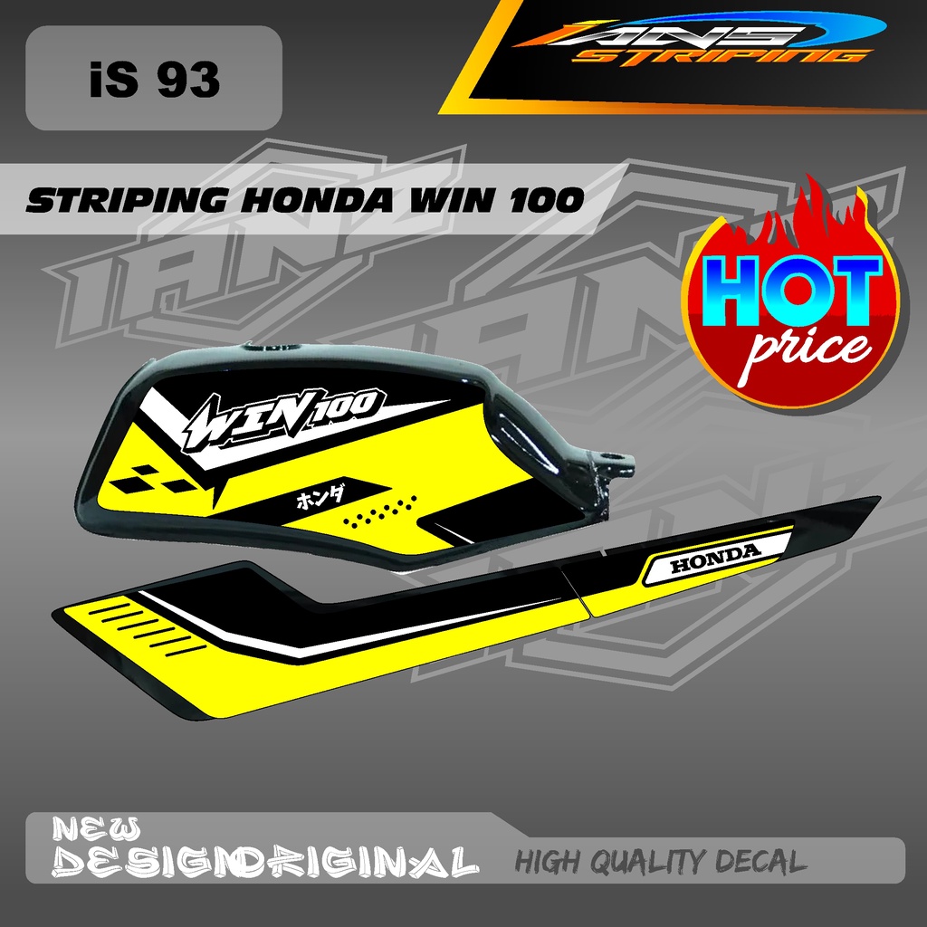 STRIPING NEW WIN100 CUSTOM / STIKER WIN FULL BODY / STIKER WIN BAHAN HOLOGRAM / NON HOLOGRAM IS93