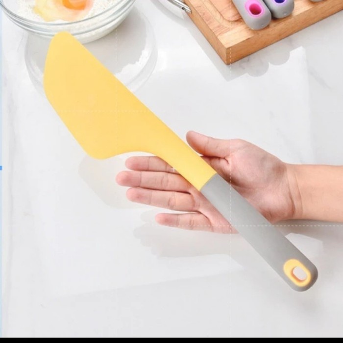 SP34 SPATULA SILIKON Silicone SUPER JUMBO 34 CM Adonan Kue Masak Tebal