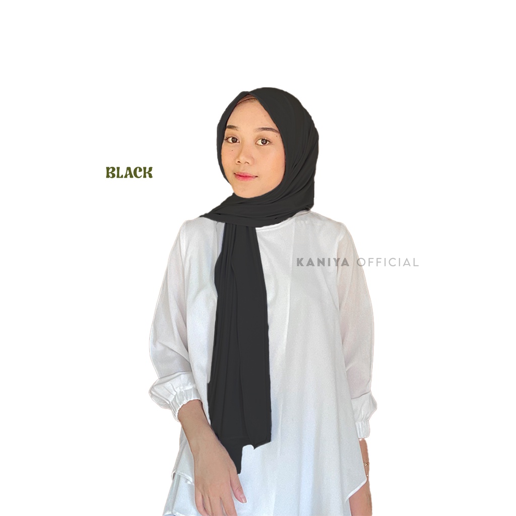 Kaniya Official - Pashmina Kaos Jersey / Pashmina Jersey-P Jersey Black