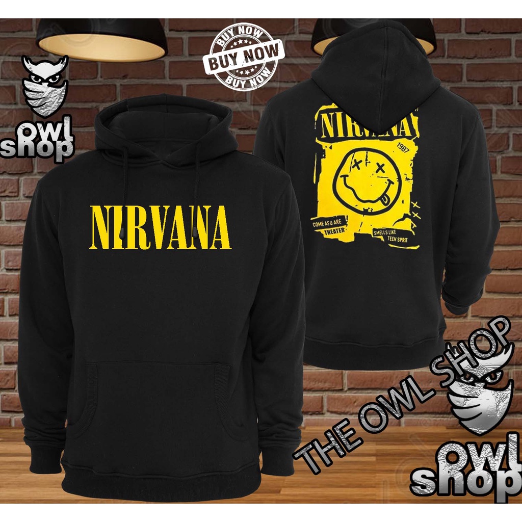 Jaket Sweater Hoodie  NIRVANA  Keren Pria & Wanita   NIRVANA