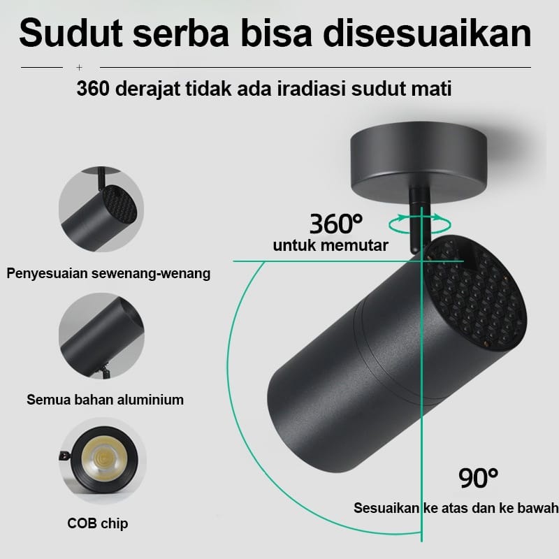 Home Lightinng LED LAMPU LED SOROT LAMPU SOROT SPOTLIGHT COB SPOT LIGHT CAHAYA PUTIH / KUNING 10W / 20W TANPA RELL