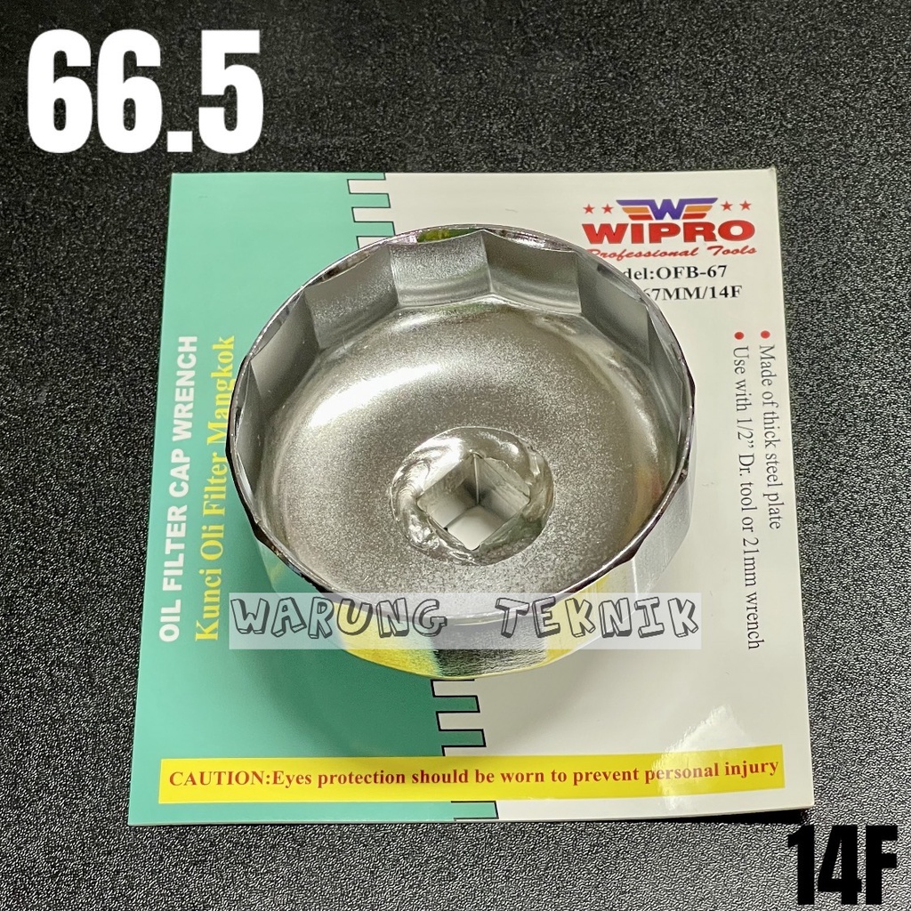 WIPRO OIL FILTER WRENCH BOWL TYPE KUNCI OLI FILTER MANGKOK 66.5 - 67 MM