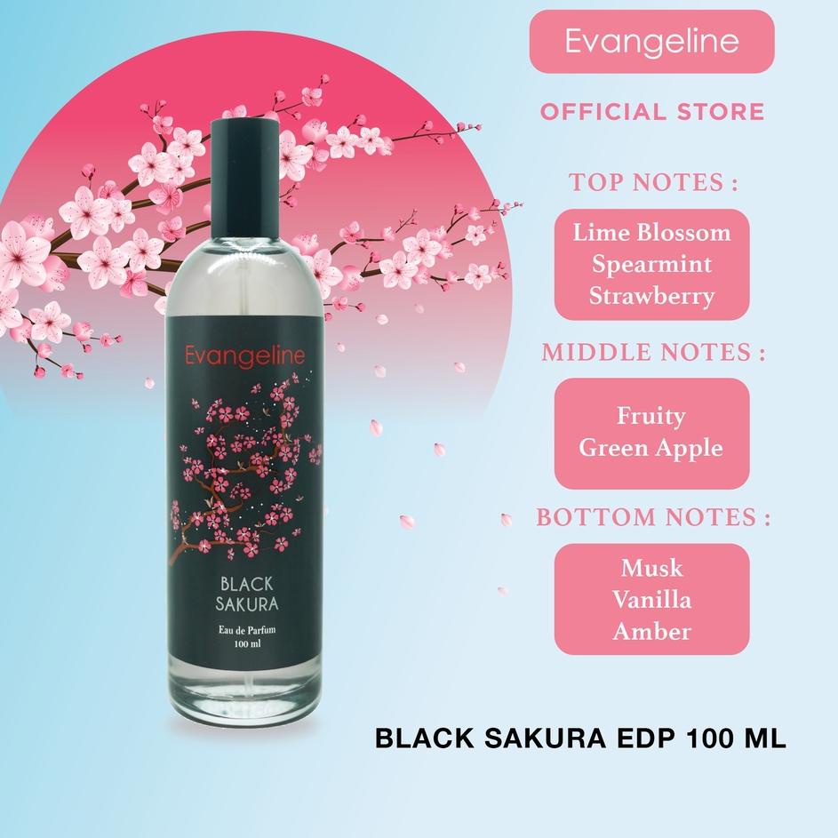 TERMURAH  Evangeline Parfum Wanita EDP Black Sakura 100ml