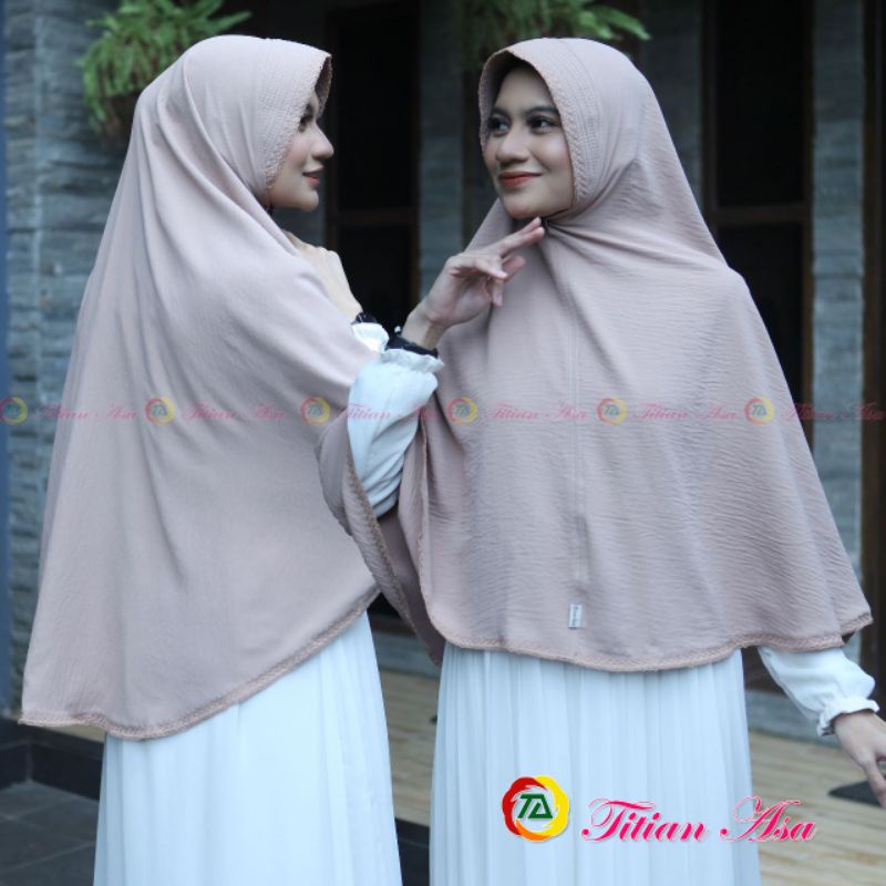 hijab syar'i bergo cringkle airflow picot titian asa original