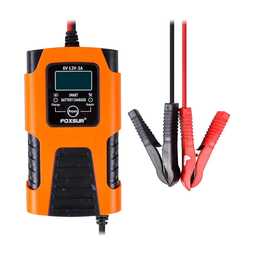 FOXSUR Charger Aki Mobil Motor Mainan Lead Acid Smart Battery Charger 6V/12V 4-40Ah - FBC06
