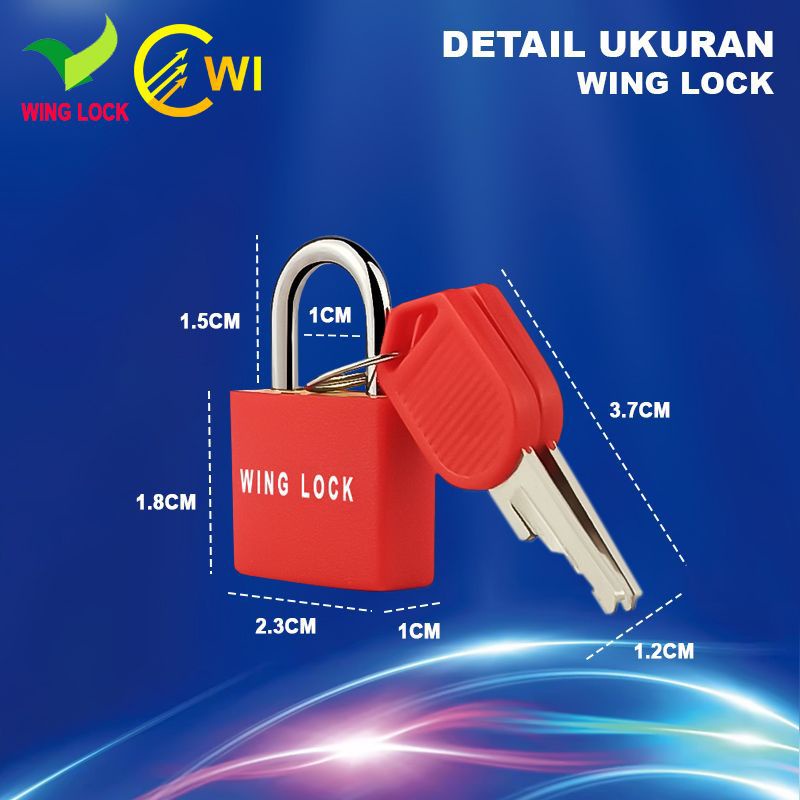 GEMBOK KOPER WING LOCK / GEMBOK TAS 23mm WL 3023