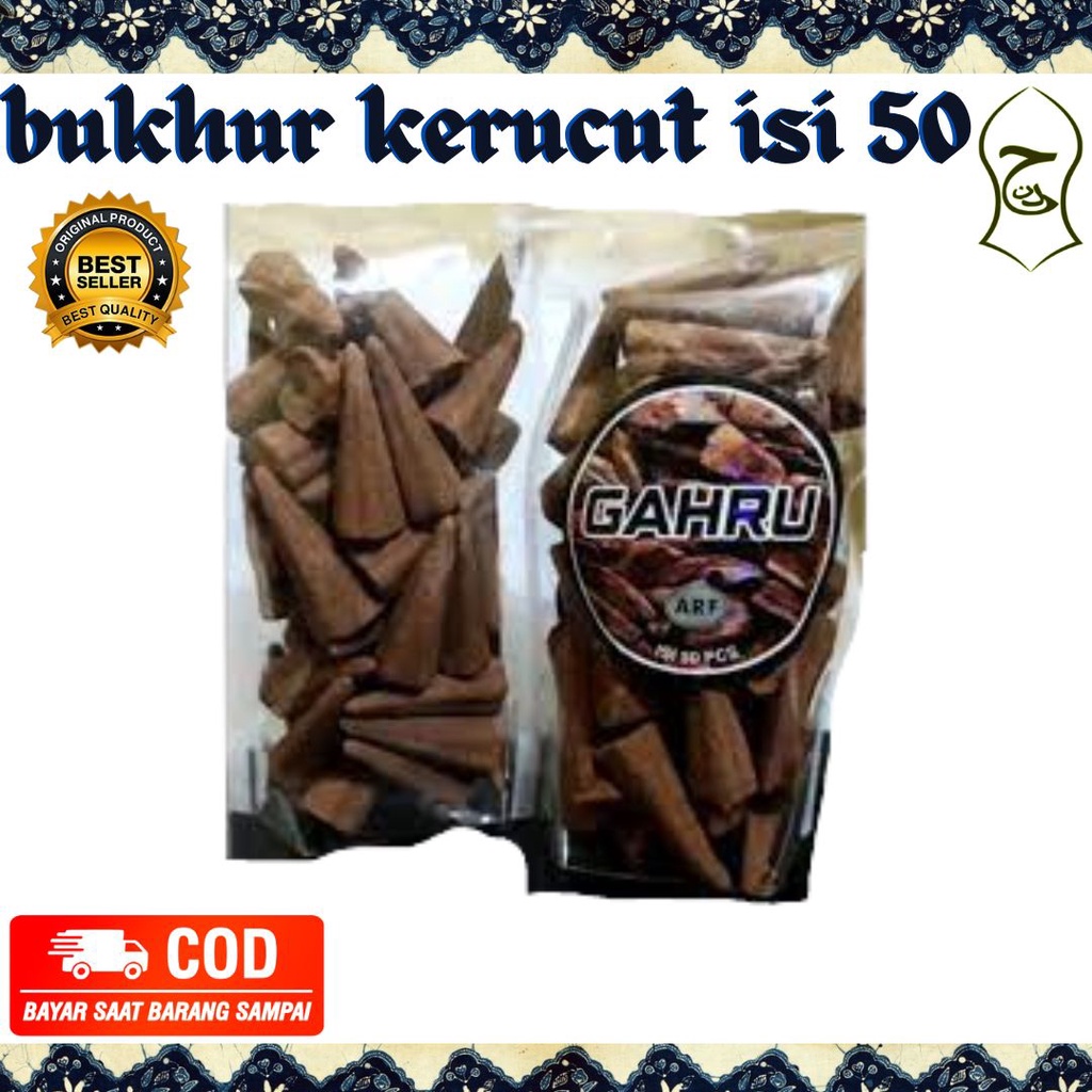 Buhur Dupa Pengharum Ruangan Bukhur Kerucut/buhur gaharu 50 pcs murah