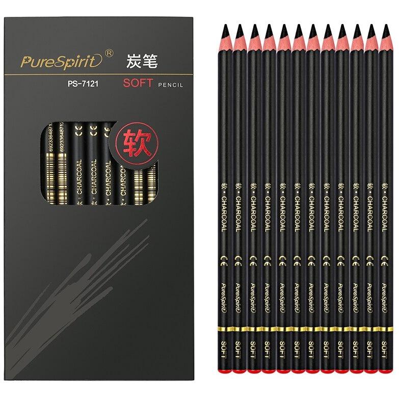 

Triple W 12 PCS Charcoal Pencil Art Paint Pensil Arang Gambar Sketsa ABC0N7696