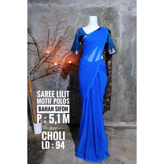 Saree India Murah Biru Preloved