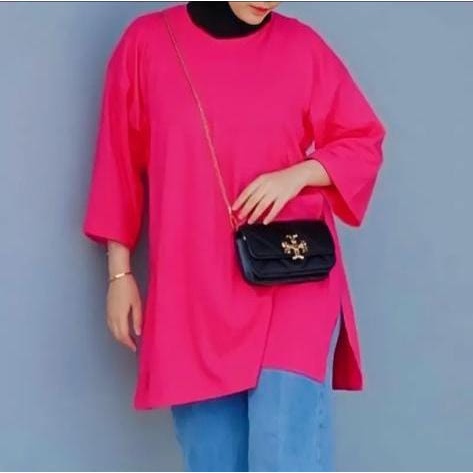 Alvera Blouse Babyterry Oversize Bluss Potongan Longgar