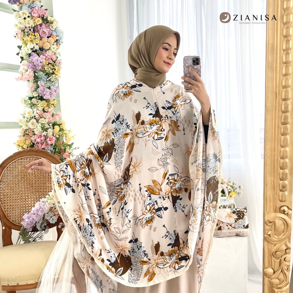 Mukena ZIANISA 2in1 RAHMA Dewasa Jumbo Bahan Katun Rayon Premium Mukenah Travel