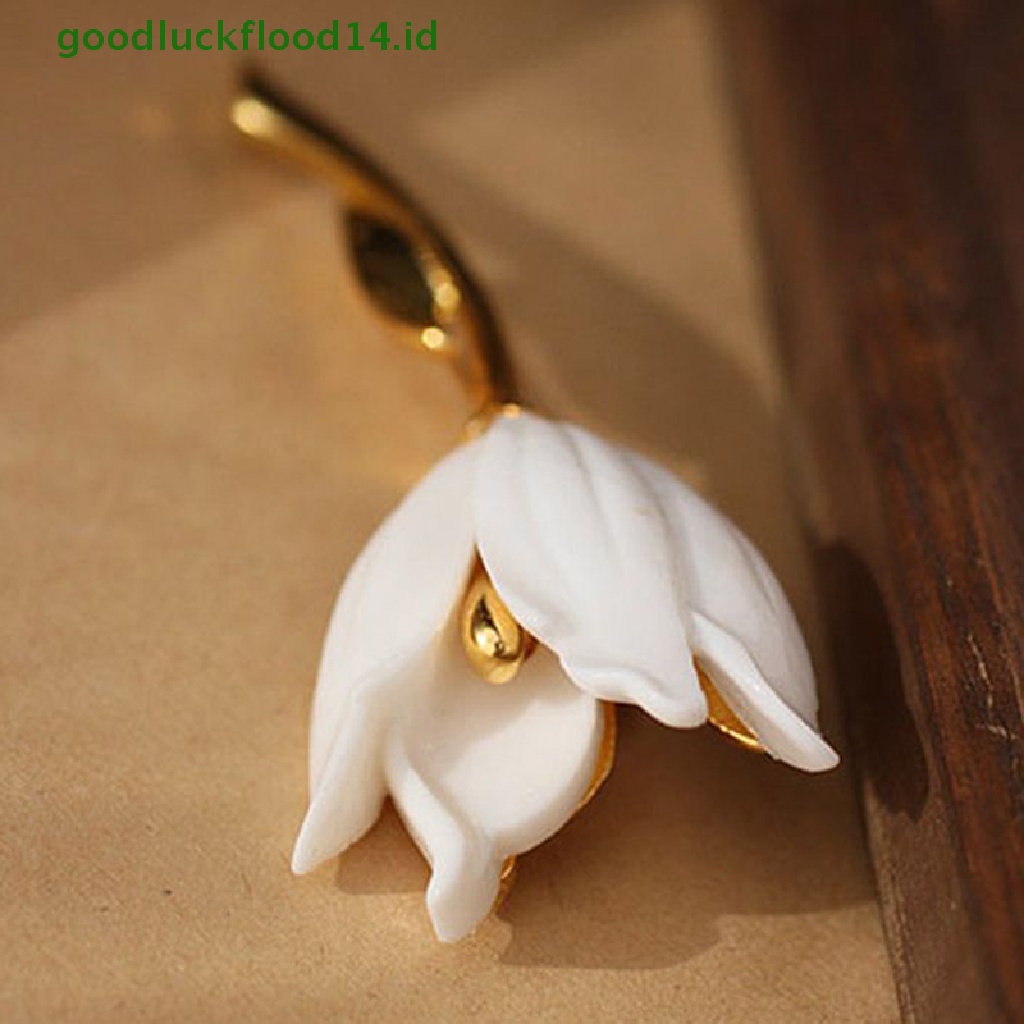 [GOOGFOUR] Bunga Tulip Enamel Bros Pin Kerah Lapel Syal Dekorasi Perhiasan Garment Jewelry [TOP]