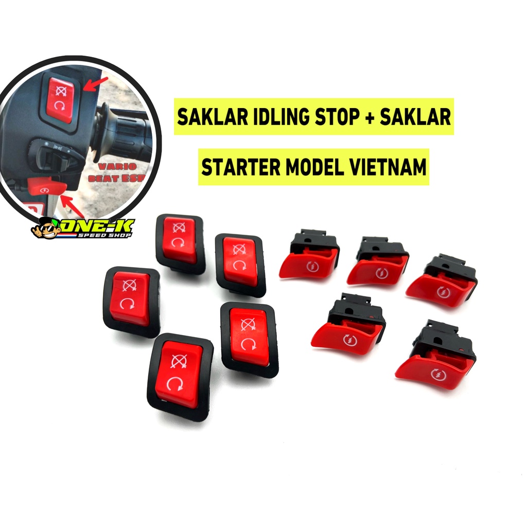 SAKLAR STARTER WARNA MODEL COPY VIETNAM UNTUK VARIO 125 150 LED OLD DAN LAINYA