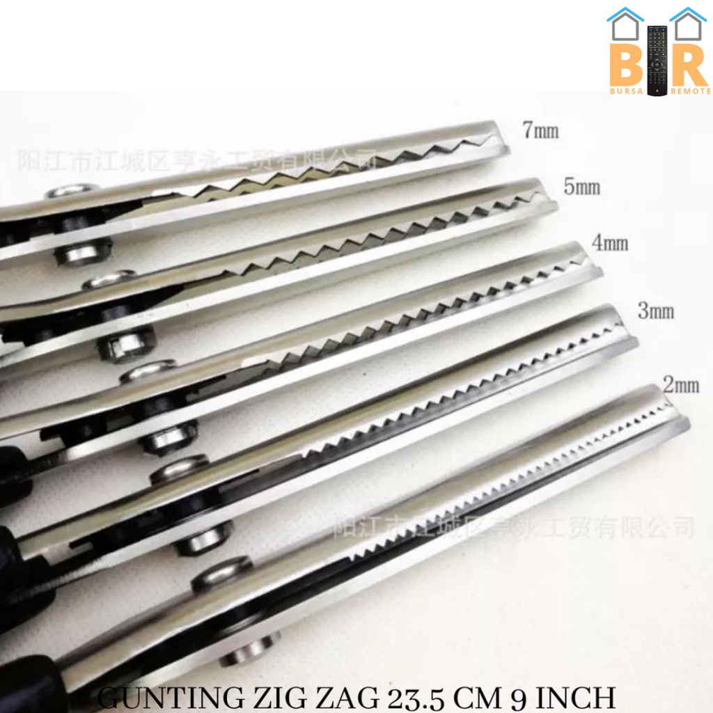 

mg Gunting Zzag Stainlees Steel Gelombang Geri Untuk Menggunting Kain 3MM