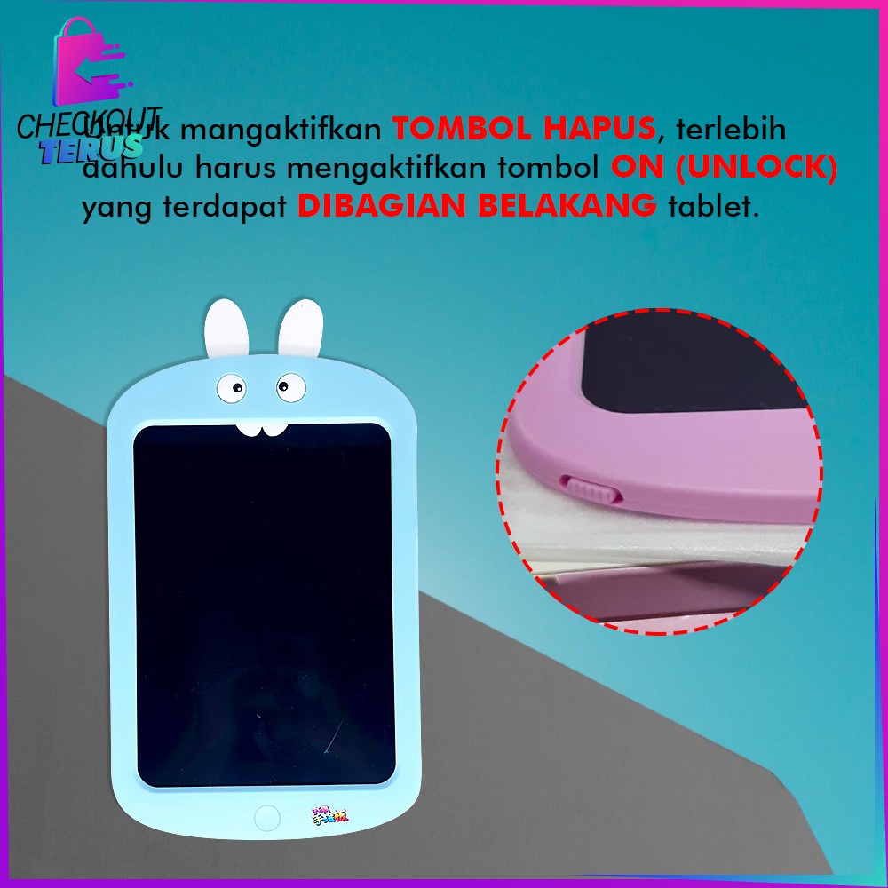 CT M36 Mainan LCD Menulis Menggambar Ukuran 8.5 inch Mainan Edukasi Papan Tulis Karakter Anak Writing Drawing Tablet Board Kids