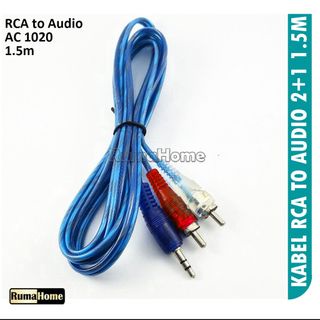 kabel 3 Rca To 3 Rca tv, dvd &amp; 2 Rca to audio / Kabel Rca - Rca Av Video &amp; Kabel Jack 2in1 Aux Audio to 2Rca