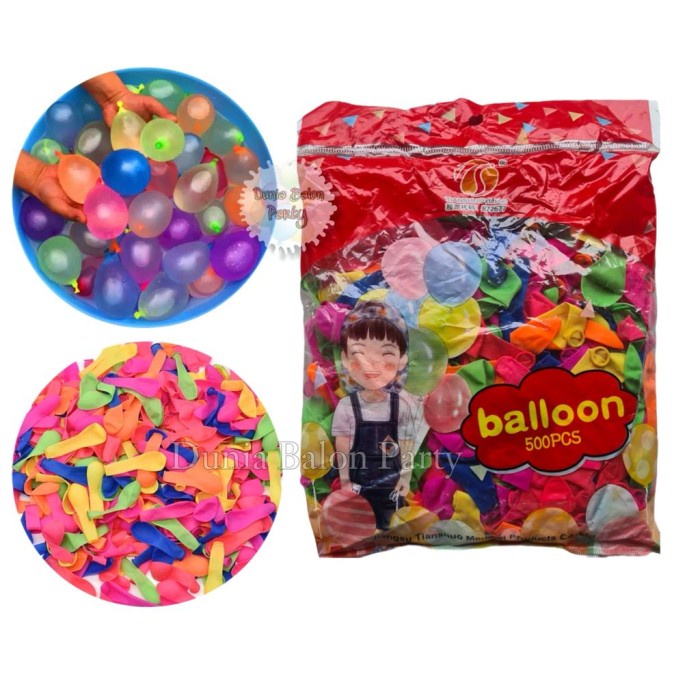 500 Pcs Balon Latex Air / Balon Jari / Balon Air Kecil