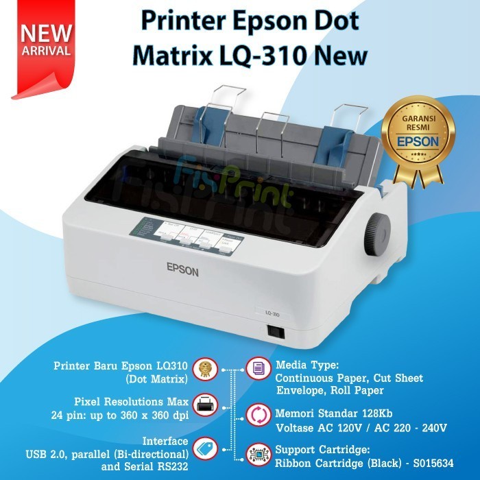 Epson LQ-310 Dot Matrix Printer LQ 310 LQ310 24 Pin Bergaransi Resmi