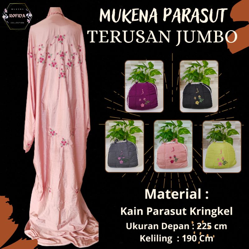 Mukena Parasut Terusan Mukena Dewasa Bordir