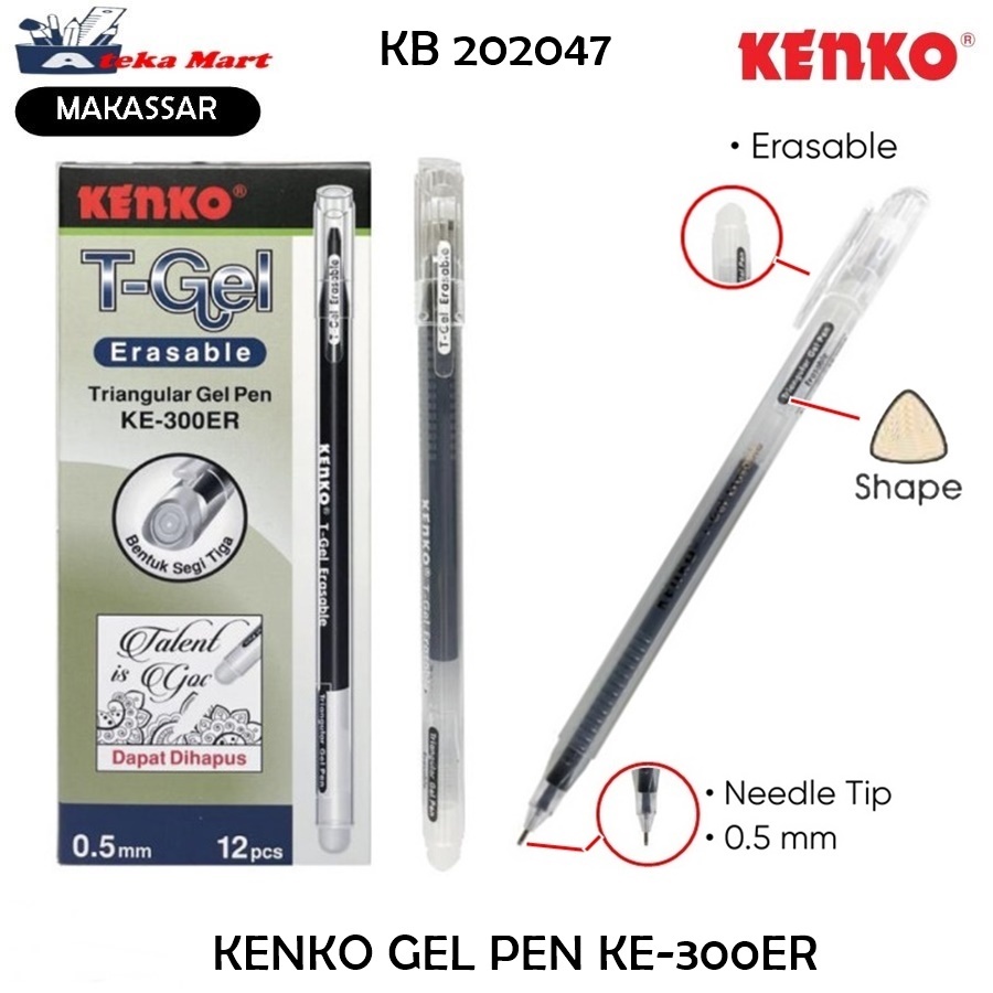 

[BOX/12PCS] KENKO GEL PEN HAPUS KE-303ER