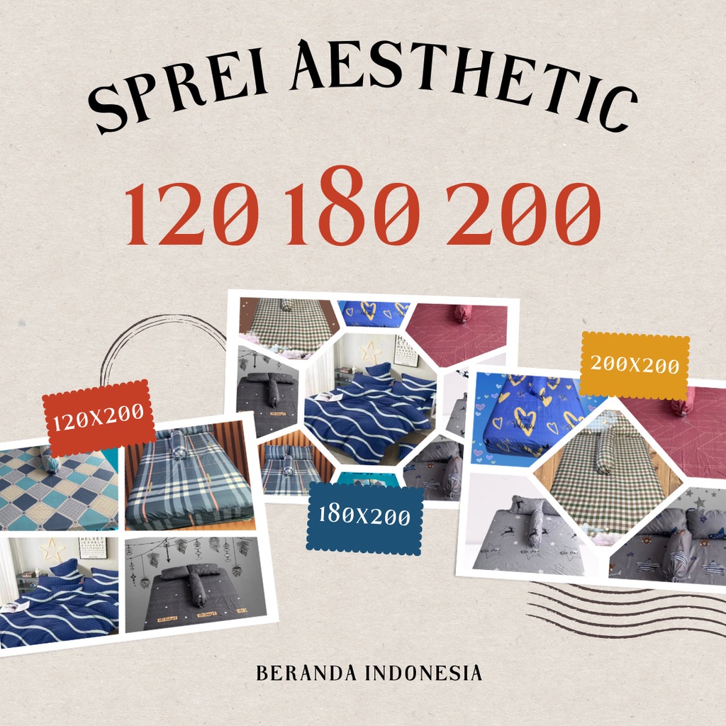 SPREI AESTHETIC MOTIF KARAKTER 120 180 200 FREE SARBAN SARGUL