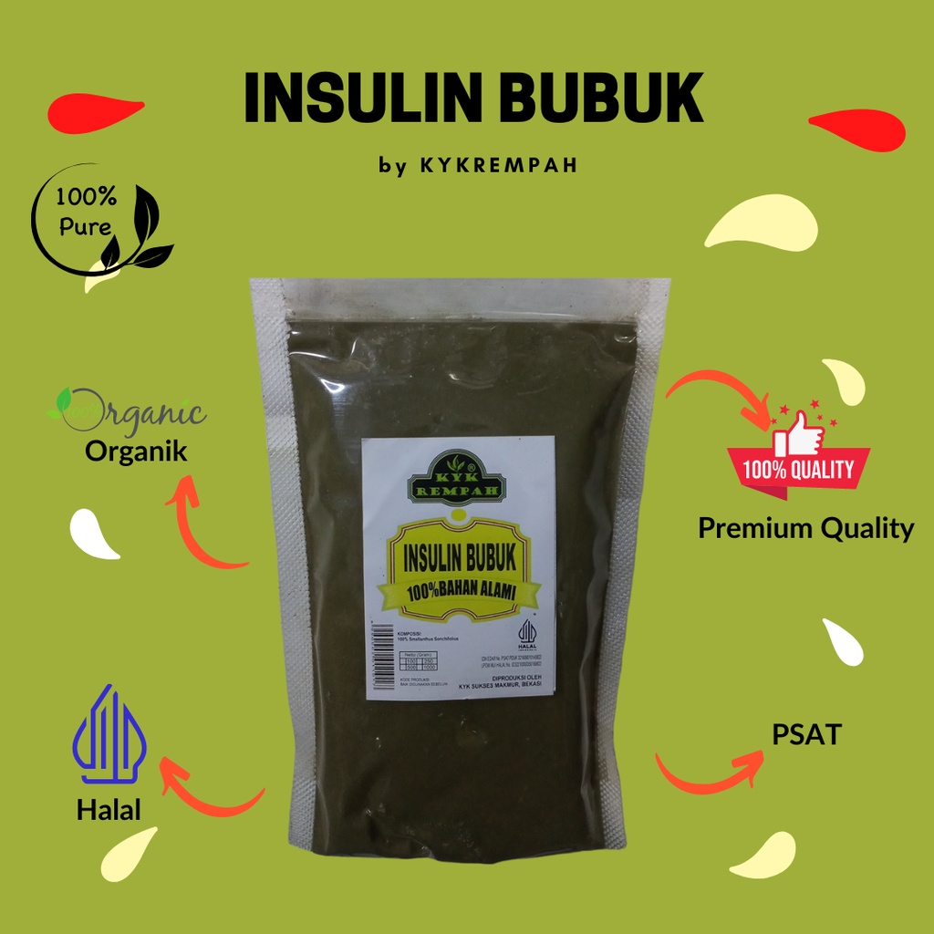 

DAUN INSULIN BUBUK MURNI [ 100 GRAM ]