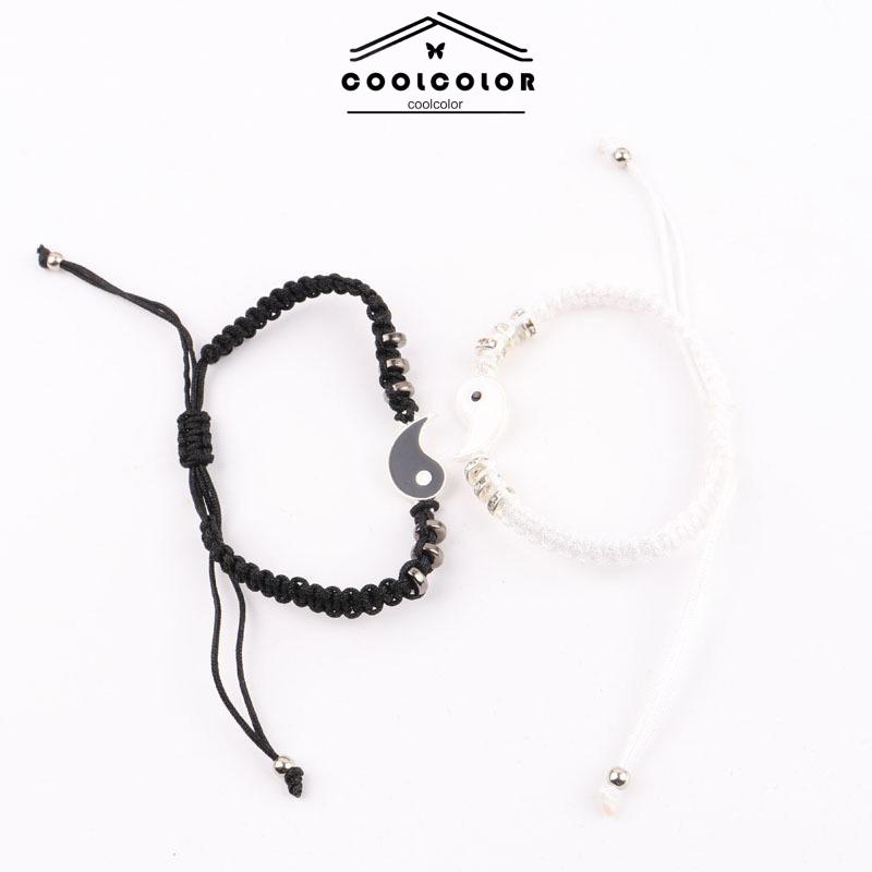 COD❤️Paduan Gelang Pasangan Tenun Tangan Gelang Tai Chi Bagua Tali Gelang- cl