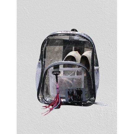 Tas Ransel Backpack Bening / Transparan  RANSEL / BACKPACK TRANSPARAN JARING/Tas Ransel Backpack Fashion Wanita