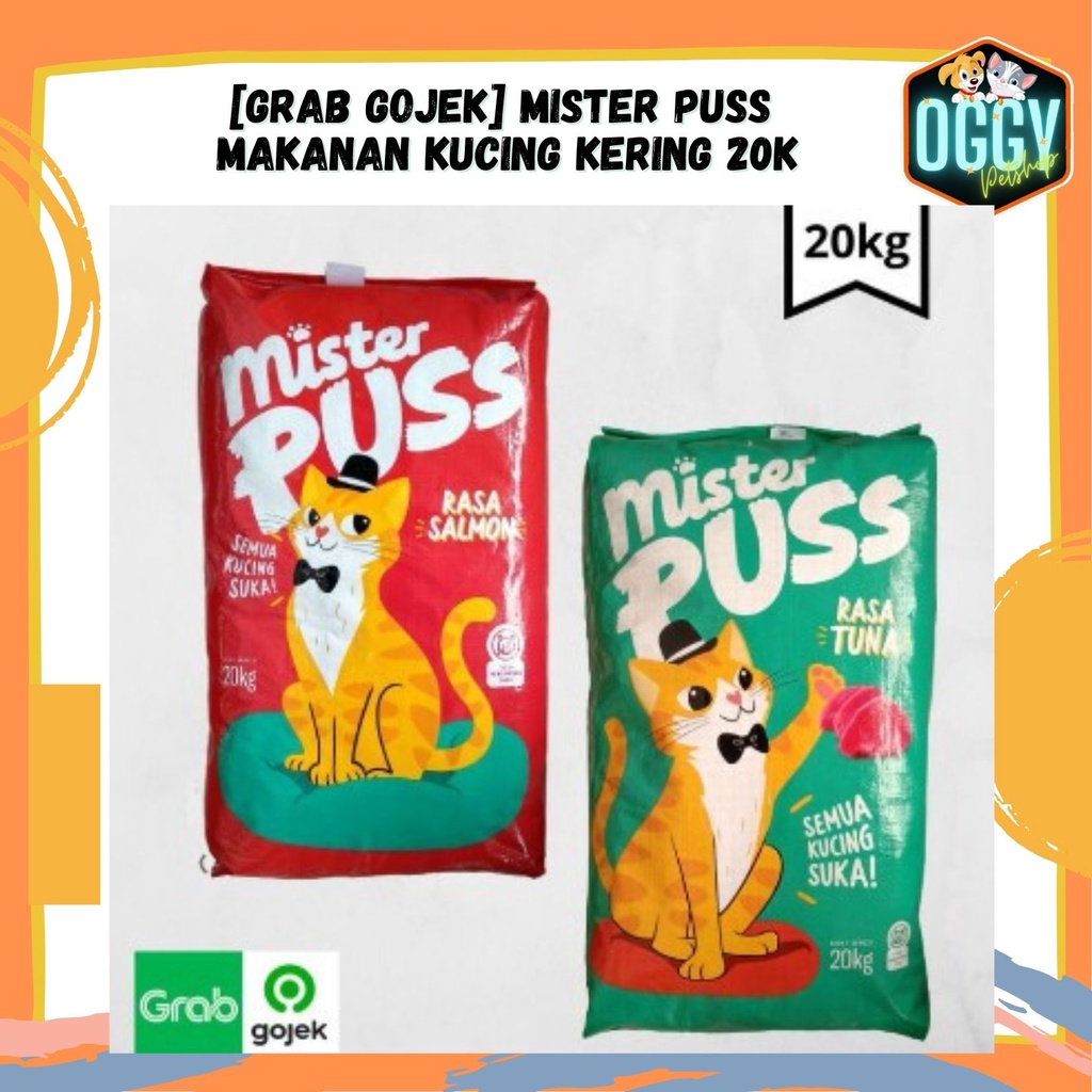 [ KHUSUS GOJEK GRAB ] MISTER PUSS MAKANAN KUCING KERING 20KG