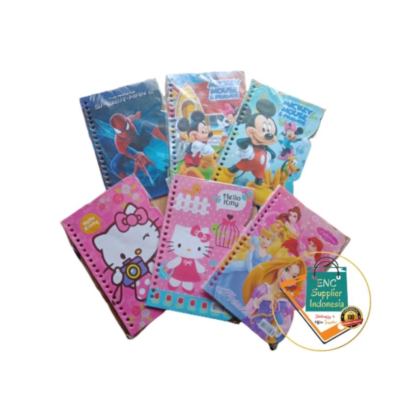 

fancy 20 lembar loose leaf A5 fancy berikut cover per pak - enc.sup