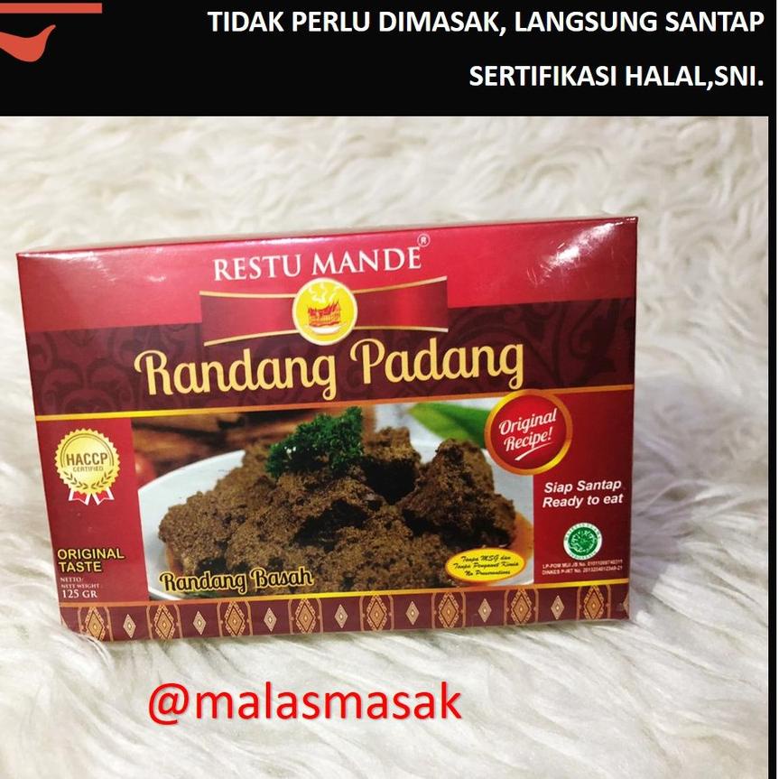 

Discount✅⭐Rendang Padang Asli Daging Basah 125 gram Restu Mande. Sertifikat Halal MUI, GMP, SNI, HACCP, BPOM*