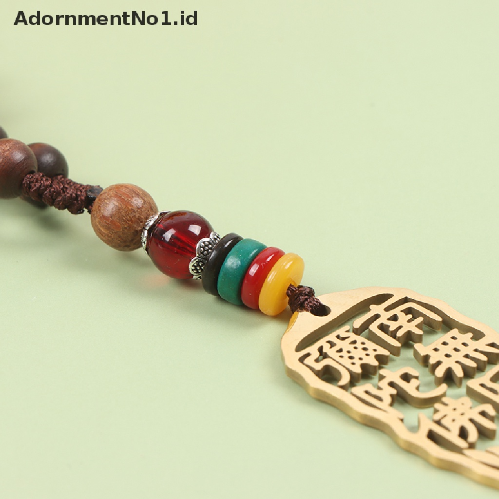 [AdornmentNo1] Wanita Pria Retro Yoga Beads Necklace Natural Sandal Buddha Kalung Buddha [ID]