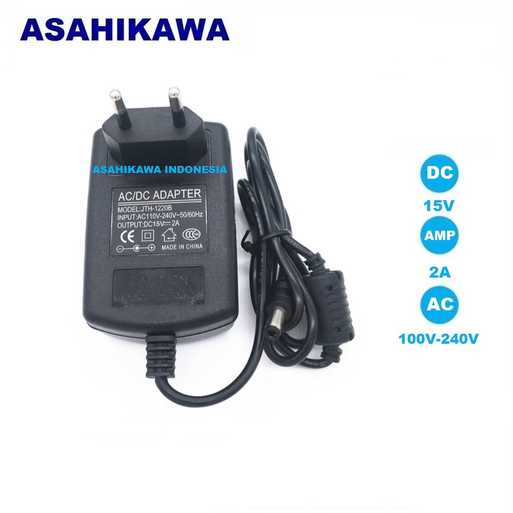 Asahikawa AC/DC Adapter Adaptor Intercom CCTV DVR Lampu LED Power Supply Converter Konverter AC 220V