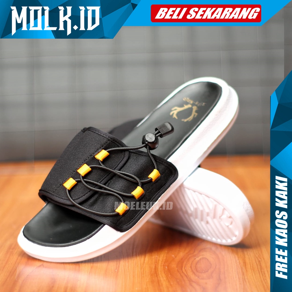 MOLK Sendal Slide Pria Original Distro Simple Sandal Slop Cowok Casual Santai Jalan Jalan Anti Slip