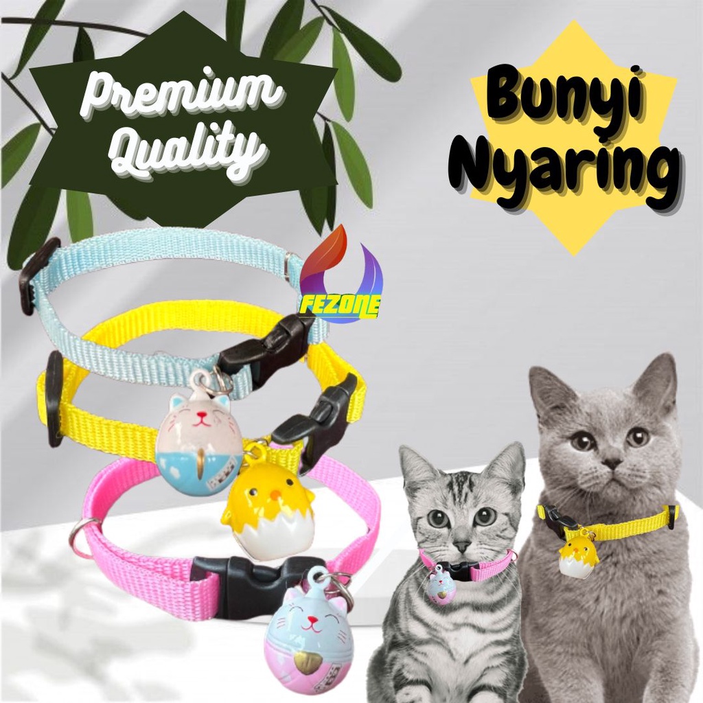 Kalung Kucing Motif Premium Lonceng Karakter FEZONE