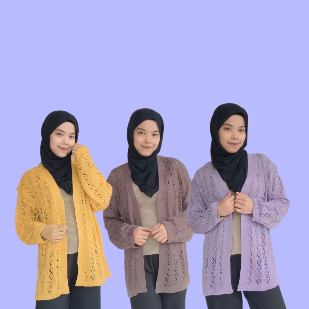 CARDIGAN RAJUT WANITA KEKINIAN ELPHA