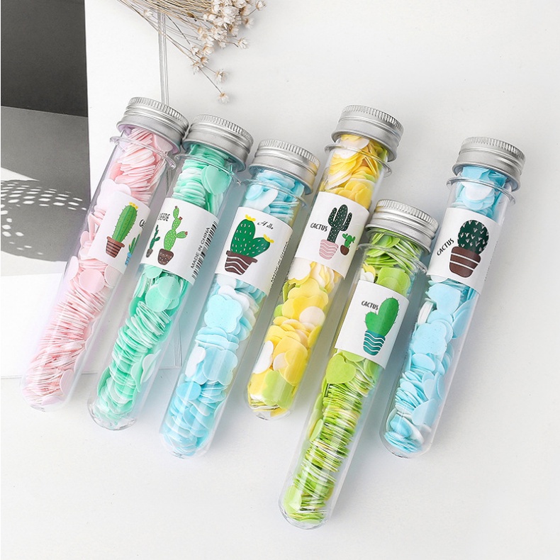 ⭐️𝐈𝐇𝐒 𝟑𝟎𝟖 𝐋𝐚𝐦𝐩𝐮𝐧𝐠⭐️Sabun Kertas Warna Warni Motif Love Sabun Traveling Portable Soap