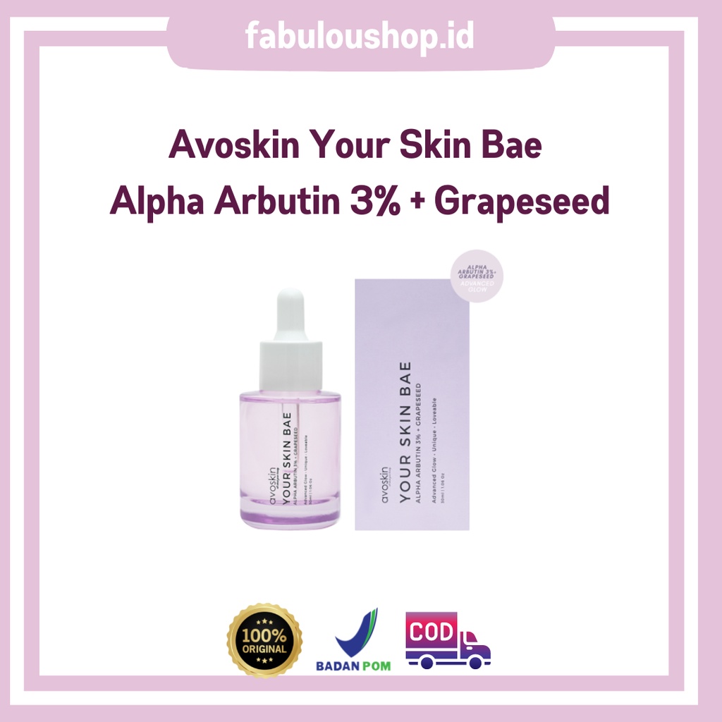 {Ready Stock} AVOSKIN YOUR SKIN BAE ALPHA ARBUTIN 3% + GRAPESEED ORIGINAL NEW